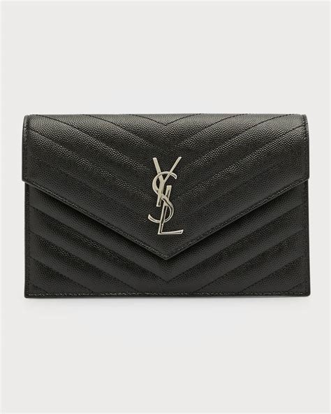 ysl small wallet on chain.